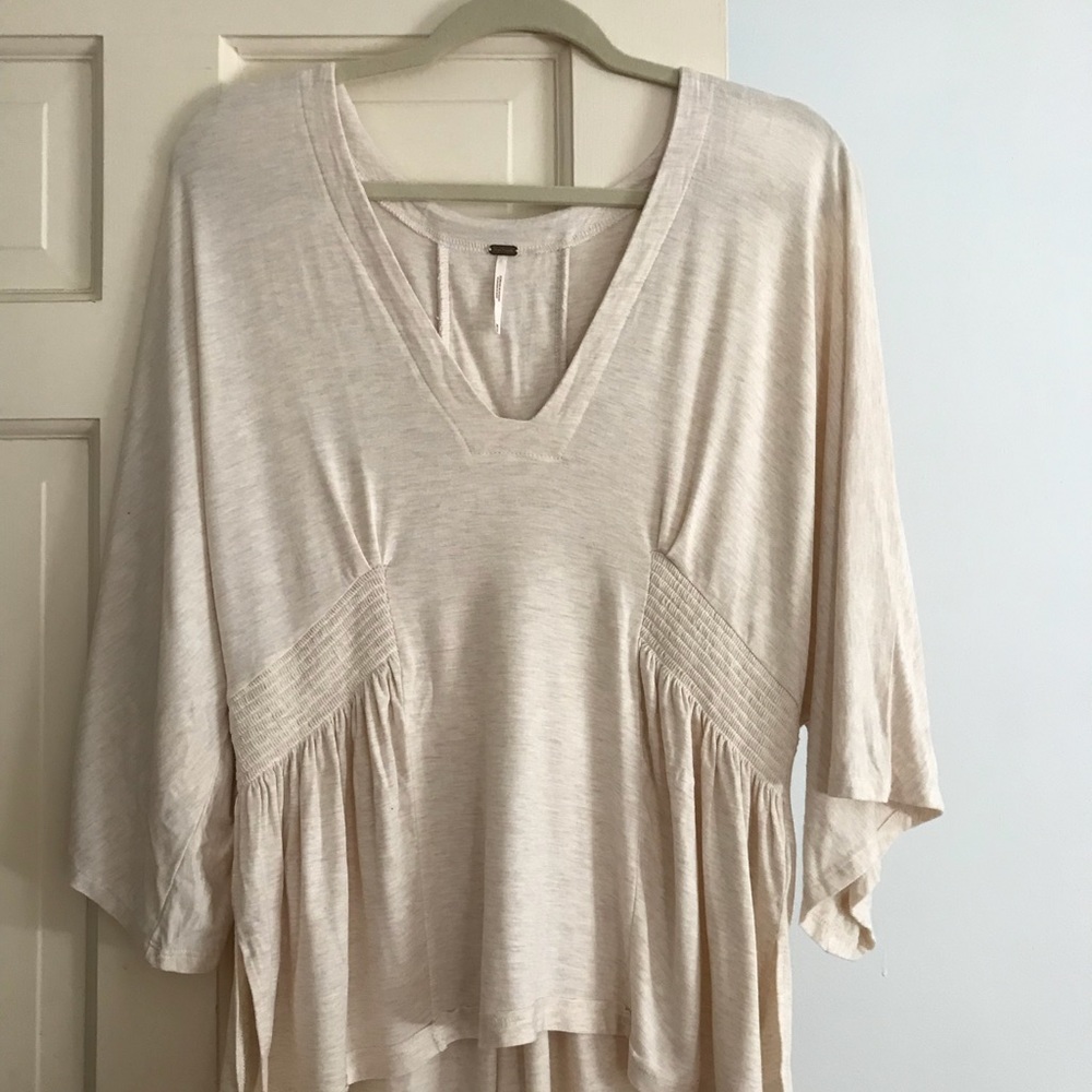 Free people oatmeal color blouse